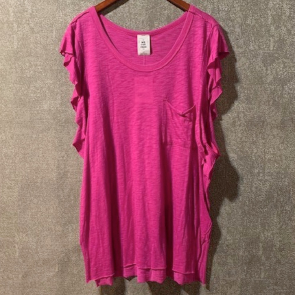Free People Flutter Sleeve Top NWT- size L